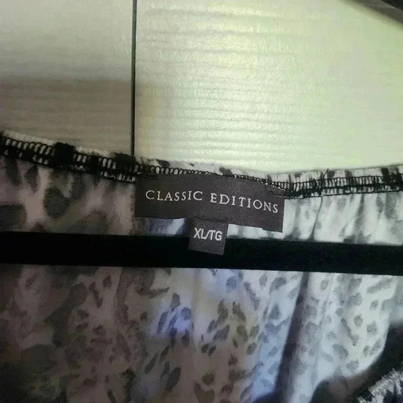 Classic Edition Women's  Leopard 3/4 Sleeve Blouse - Size XL - Picture 7 of 9